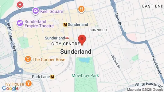 Apartments for rent i Sunderland - Tyne and Wear - kort over placeringen
