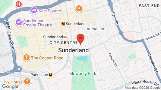 Apartments for rent i Sunderland - Tyne and Wear - kort over placeringen