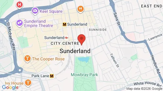 Apartments for rent i Sunderland - Tyne and Wear - kort over placeringen