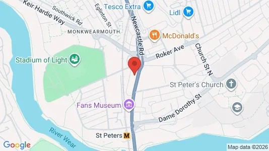 Apartments for rent i Sunderland - Tyne and Wear - kort over placeringen