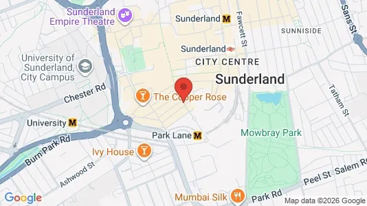 Apartments for rent i Sunderland - Tyne and Wear - kort over placeringen