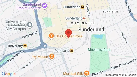 Apartments for rent i Sunderland - Tyne and Wear - kort over placeringen