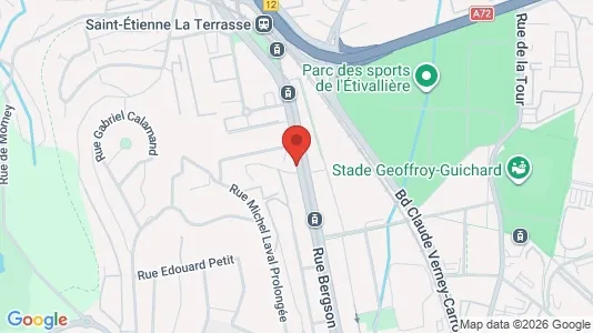 Apartments for rent i Saint-Étienne - kort over placeringen