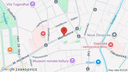 Apartments for rent i Brno-Královo Pole - kort over placeringen