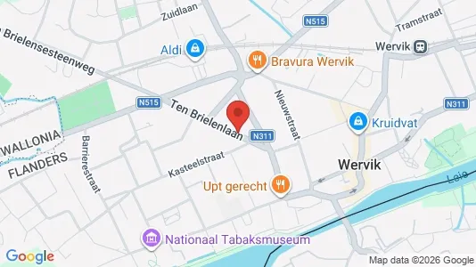 Rooms for rent i Wervik - kort over placeringen