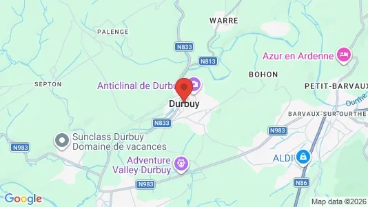 Apartments for rent i Durbuy - kort over placeringen