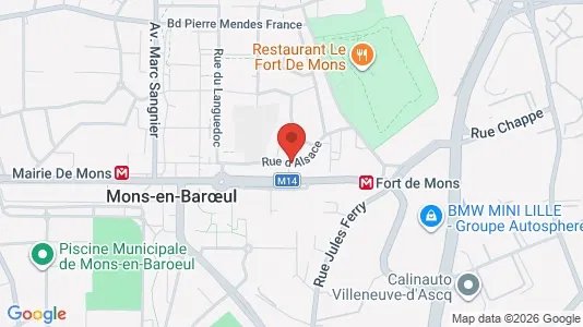 Apartments for rent i Lille - kort over placeringen