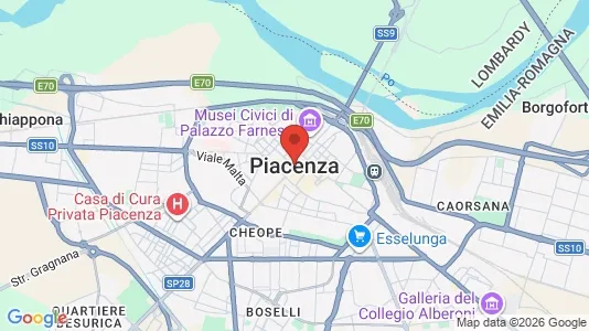 Apartments for rent i Piacenza - kort over placeringen