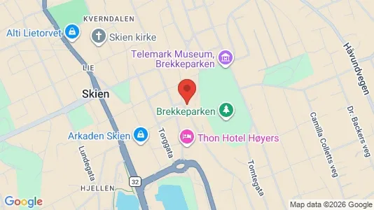 Apartments for rent i Skien - kort over placeringen