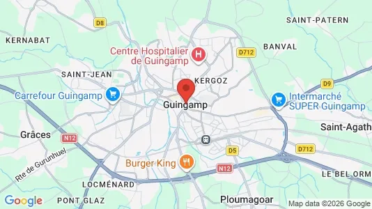 Houses for rent i Guingamp - kort over placeringen