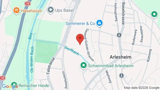 Apartments for rent i Arlesheim - kort over placeringen