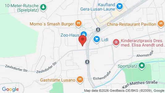 Apartments for rent i Gera - kort over placeringen