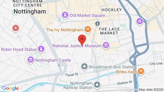Apartments for rent i Nottingham - Nottinghamshire - kort over placeringen