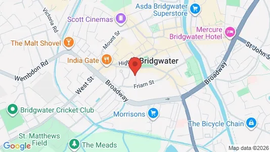 Apartments for rent i Bridgwater - Somerset - kort over placeringen