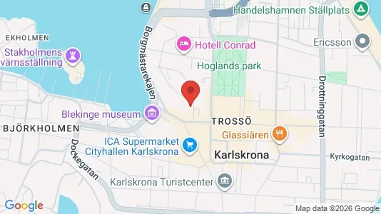 Apartments for rent i Karlskrona - kort over placeringen