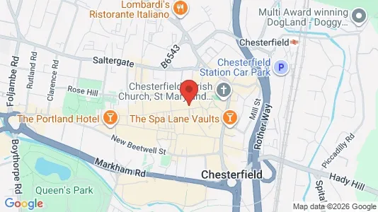 Apartments for rent i Chesterfield - Derbyshire - kort over placeringen