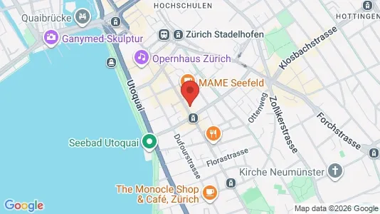 Apartments for rent i Zürich Distrikt 8 - kort over placeringen