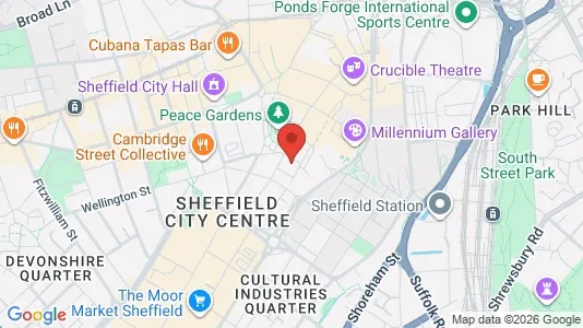 Apartments for rent i Sheffield - South Yorkshire - kort over placeringen