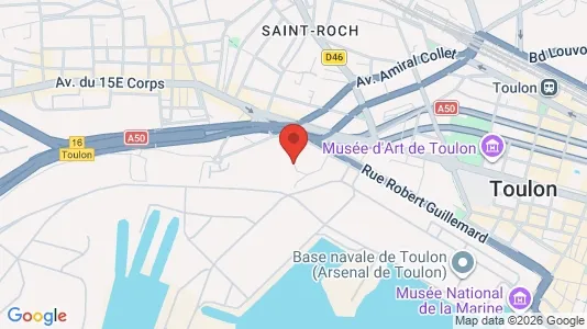 Apartments for rent i Toulon - kort over placeringen
