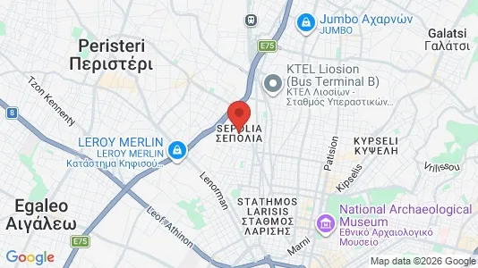 Apartments for rent i Athens Sepolia - kort over placeringen