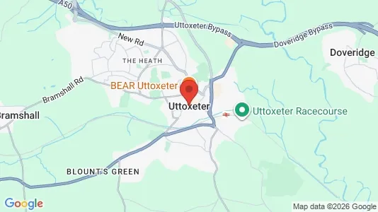Apartments for rent i Uttoxeter - Staffordshire - kort over placeringen