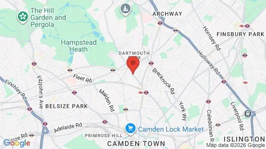 Apartments for rent i London NW5 - kort over placeringen