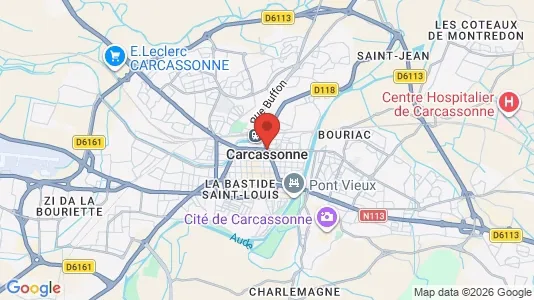 Apartments for rent i Carcassonne - kort over placeringen