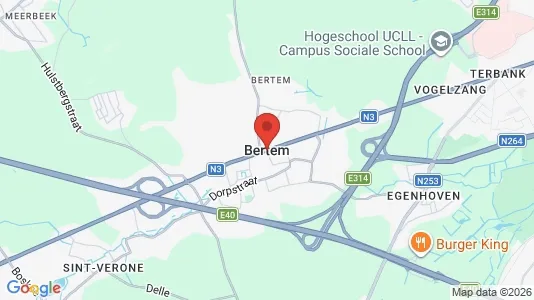 Apartments for rent i Bertem - kort over placeringen