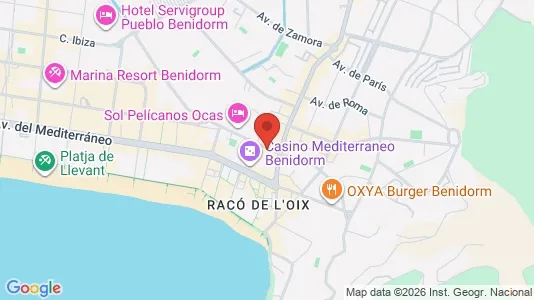 Apartments for rent i Benidorm - kort over placeringen
