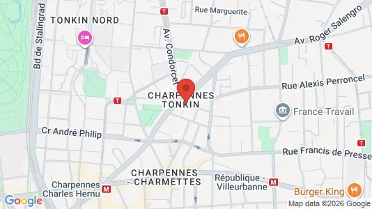 Apartments for rent i Lyon - kort over placeringen