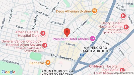 Apartments for rent i Athens Ampelokipoi - kort over placeringen