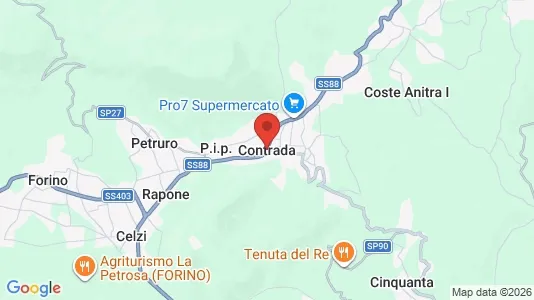 Apartments for rent i Contrada - kort over placeringen