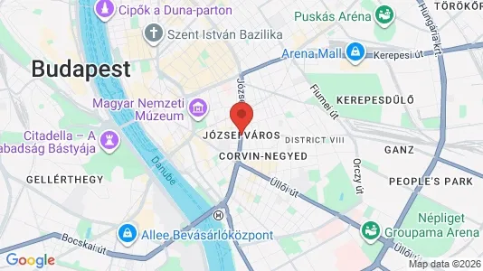 Apartments for rent i Budapest Józsefváros - kort over placeringen