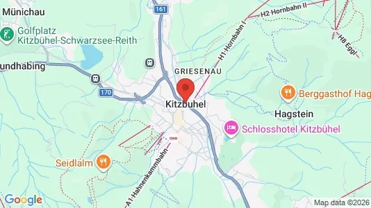 Apartments for rent i Kitzbühel - kort over placeringen