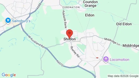 Houses for rent i Shildon - County Durham - kort over placeringen
