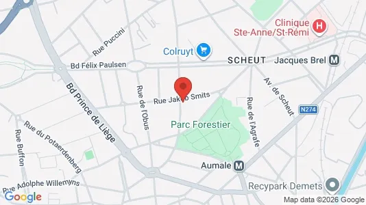Apartments for rent i Brussels Anderlecht - kort over placeringen