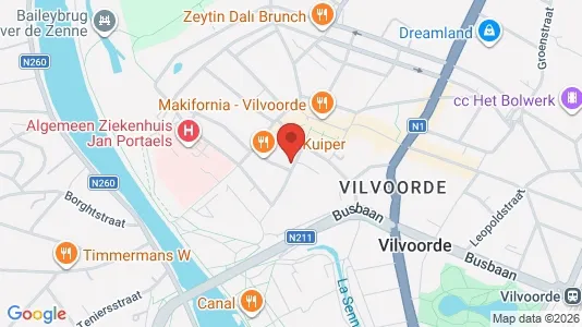 Apartments for rent i Vilvoorde - kort over placeringen