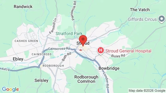 Houses for rent i Stroud - Gloucestershire - kort over placeringen