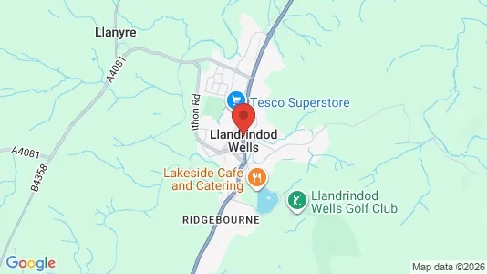 Apartments for rent i Llandrindod Wells - Powys - kort over placeringen