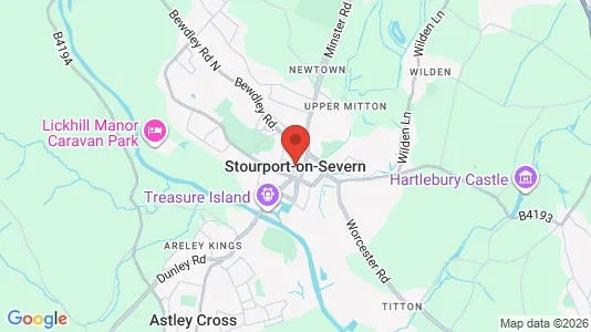 Houses for rent i Stourport-on-Severn - Worcestershire - kort over placeringen