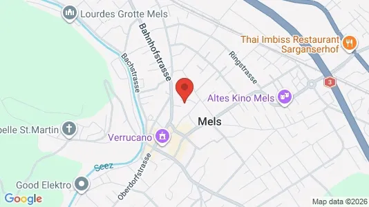 Apartments for rent i Sarganserland - kort over placeringen