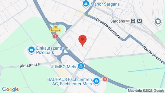 Apartments for rent i Sarganserland - kort over placeringen