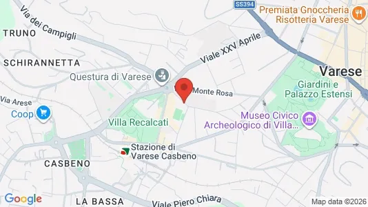 Apartments for rent i Varese - kort over placeringen