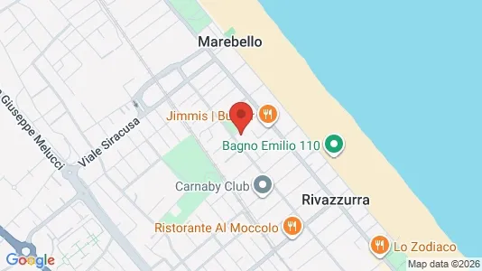 Apartments for rent i Rimini - kort over placeringen