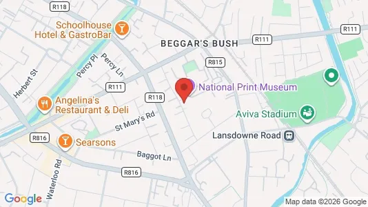 Apartments for rent i Dublin 4 - kort over placeringen
