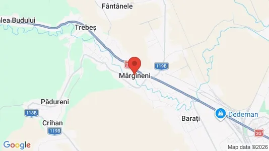 Apartments for rent i Mărgineni - kort over placeringen