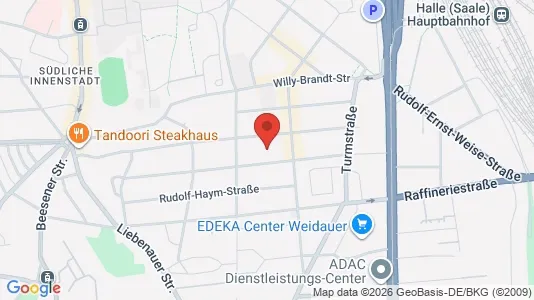 Apartments for rent i Halle (Saale) - kort over placeringen