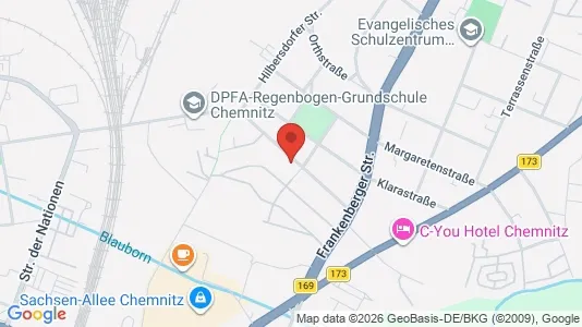 Apartments for rent i Chemnitz - kort over placeringen