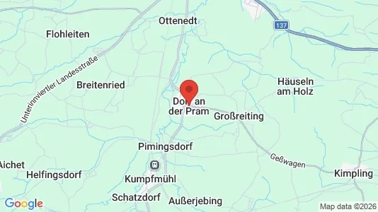 Apartments for rent i Dorf an der Pram - kort over placeringen