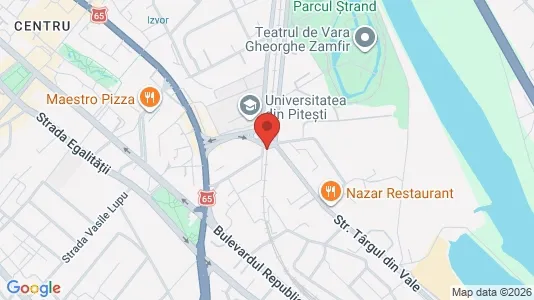 Apartments for rent i Piteşti - kort over placeringen